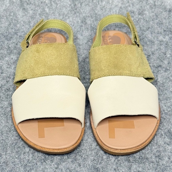 SOREL Ella II Slingback Sandal in Olive Shade Chalk- Sz 9.5 - Picture 2 of 8